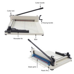 NEW Heavy Duty Guillotine Paper Cutter – 17″ Commercial Metal Base A3/A4 Trimmer