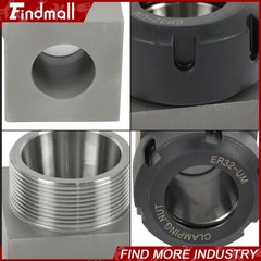 Findmall ER32 Collet Block Spring Hex & Square Chuck Holder For CNC Machine