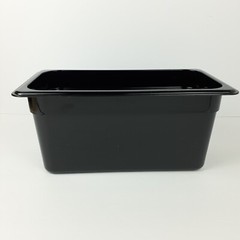 Vigor 1/3 Size Polycarbonate 6″ Deep Black 5.6 Qt Food Storage Pan 247FP136