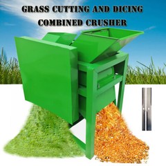 220V 3HP Grass Cutting and Dicing Combined Crusher Chaff Cutter Double Inlet