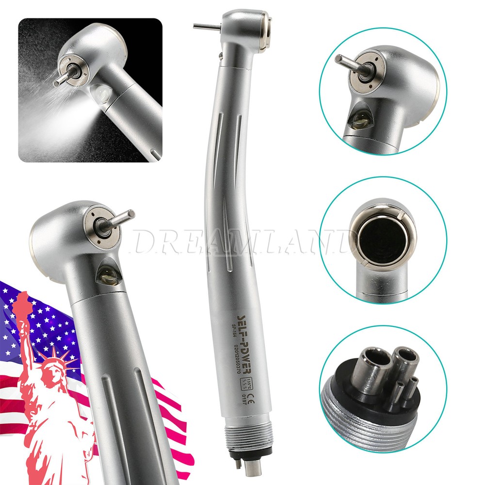 Dental Fiber Optic LED E-generator high speed handpiece Turbine 2 Holes/4 Holes