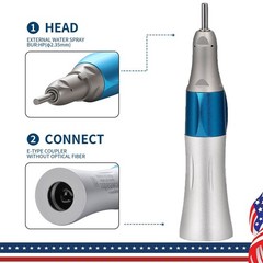 Dental Low Speed External Water Spray Straight Contra Air Motor Handpiece 2Hole