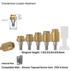 Dental Titanium Abutment Male Cap Inserts Fits Major ZEST locator Implant System