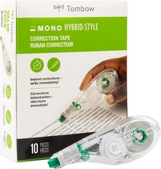 10-Pack Tombow Hybrid Correction Tape – Retractable and Break-Proof for Adults