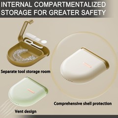 Retainer Case with Vent Holes, Pull-out Slim Aligner Case,with Invisalign, Mo…