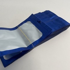 98 Mylar smellproof Clear window Blue resealable bags 7×4.75 (entire bag) 98-Cou