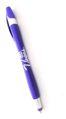 30ct Lot Misprint Retractable Click Pens w/Stylus: PURPLE: Javalina / Slimster