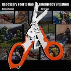 Emergency Trauma Shears Medic Emt Heavy Duty Multi Purpose Shears Orange Handle