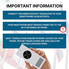 Enence PRO Language Translator Device, Real-Time Voice Translation, Instant Pock