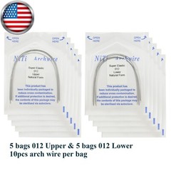 100pc Dental Orthodontic Arch Wires Niti Rectangular Round Natural 1622 012 016
