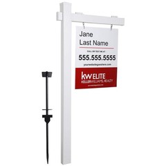 Vinyl PVC Realtor Sign Post 6ft – Open House Yard