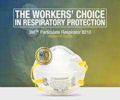 NEW 3M 8210 N95 Disposable Particulate Respiratory Protection Mask PPE NIOSH