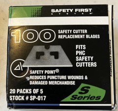 [200 Blades]PHC #SP-017 Safety Cutter Replacement Blades (2 Boxes Of 100)