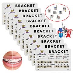 10x SANDENT Dental Orthodontics Brackets Brace Standard MBT 0.022″ Hooks 3-4-5