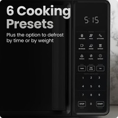 Chefman Countertop Microwave Oven 0.7 Cu. Ft. 700 Watts 10 Power Levels 6