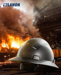 LANON Full Brim Hard Hat, OSHA Construction Work Approved, Premium Charcoal Gray