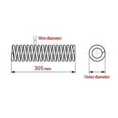 305mm Long Coil Springs / 304 Stainless Steel Pressure / Small Compression Sprin