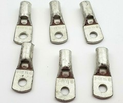 Lot of 10 Burndy YAV6CL1 #6 AWG #10 Stud Short Barrel Crimp Lugs