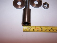 Motor Arbor 3 1/2” Length, 1 7/8″ Treads, 1/2″x 20TPI Threads, Adapter, #P453