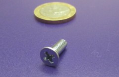 Zinc Plated Steel Flat Head Phillips Machine Screw M4 x 0.7 x 12 mm, 300 pcs