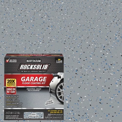 1Pc Rust-Oleum RockSolid Low VOC Garage Floor Coating Kit, Gray, 76 Oz.