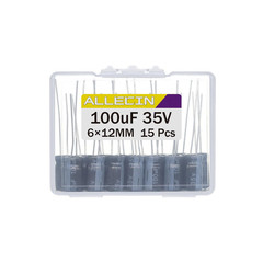100Uf 35V 6X12Mm Electrolytic Capacitor 100 UF MFD 35 Volt 0.24X0.47In Aluminum