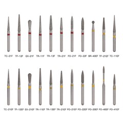 1000pcs/200Box AZDENT Dental Diamond Burs For High Speed Handpiece Friction Grip
