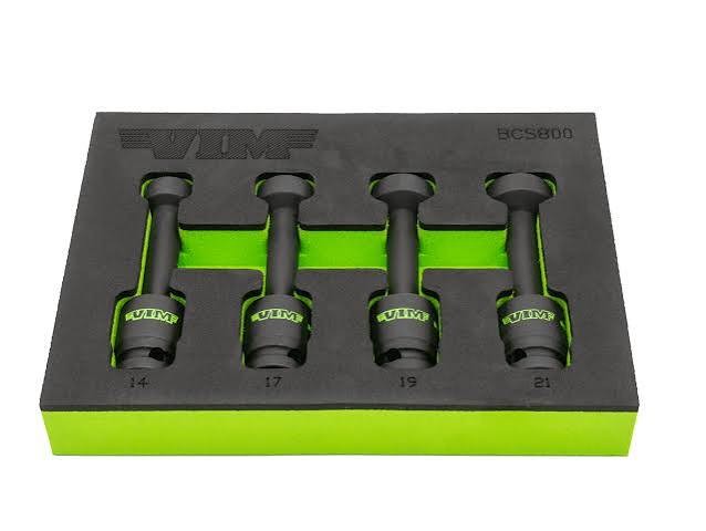 VIM BCS800 Tools 4 PC. 1/2” DR. IMPACT BALL UJ CLOSE-QUARTER SOCKET SET
