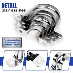 30 Pack 1 Inch Heavy Duty Stainless Steel Pipe Strap Conduit Clamps with 2 Hole