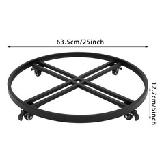 25In 55Gal Drum Dolly Heavy Duty Barrel Cart 440lbs w/ Cross Braces& Wheels