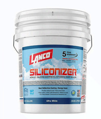 SALE!Lanco Siliconizer Acrylic Elastomeric White Reflective Roof Sealer 5 gallon