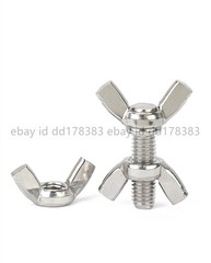 304 Stainless Steel Wing Thumb Screws With Wing Thumb Nut M3 M4 M5 M6 M8 M10 M12