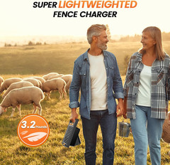 Solar Electric Fence Charger 10 Miles 10200V Livestock Fence Energizer