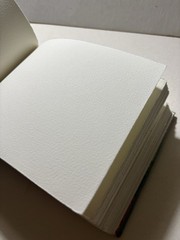 Handmade Flower Fabric – Arches Sketchbook Blank Book – 6.5 in. x 5 in.