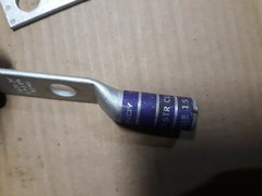 Burndy YA28-2N 4/0 AWG purple die 15 compression lug Lot of 2