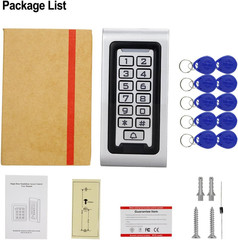 Standalone IP68 Waterproof RFID Access Control Keypad Metal Card Reader + 10P…