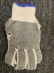 (12 Pairs) Grainger 783W25A Knit Gloves, XL,Dotted, PVC, Palm,Cotton,Full Finger