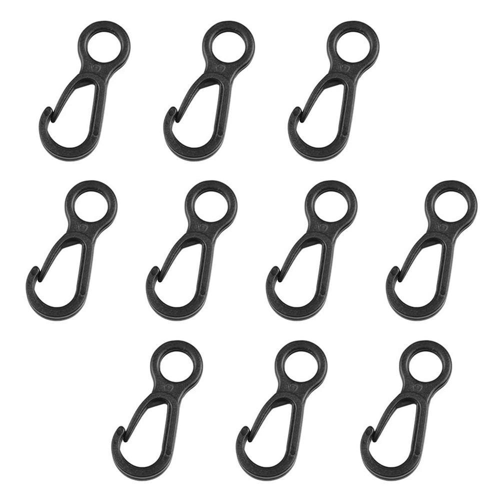 10pcs Plastic Snap Clip Hook Camping Carabiner Buckle Outdoor Tent Accessorie…