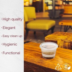 2500 Lid For Clear Plastic Disposable Portion Souffle Cup Lids for 1oz Small