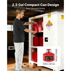 Uimoso 2.5 Gallon Red Safety Gas Can with Flame Arrester and Pouring Spout