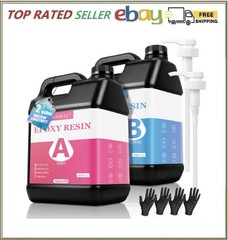 Crystal Clear Epoxy Resin Kit 2 Gallon – No Yellowing No Bubbles for Crafts