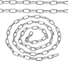 3.3Ft SUS304 Stainless Steel Chain, 2Mm Metal Chain Link 1 Meter Small