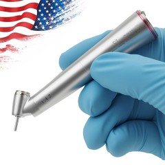 Dental Optic Fiber LED 1:4.2 Increasing Handpiece 45°Angle Head External Channel