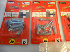 Lot of Assorted Wood Screws Drywall Anchors Eyebolt Various Sizes & Lengths
