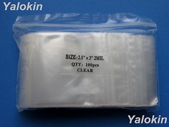 100 Clear Recloseable Bags Size – 2.5″ x 3″ (63mm x 76mm) 2 Mil Thickness