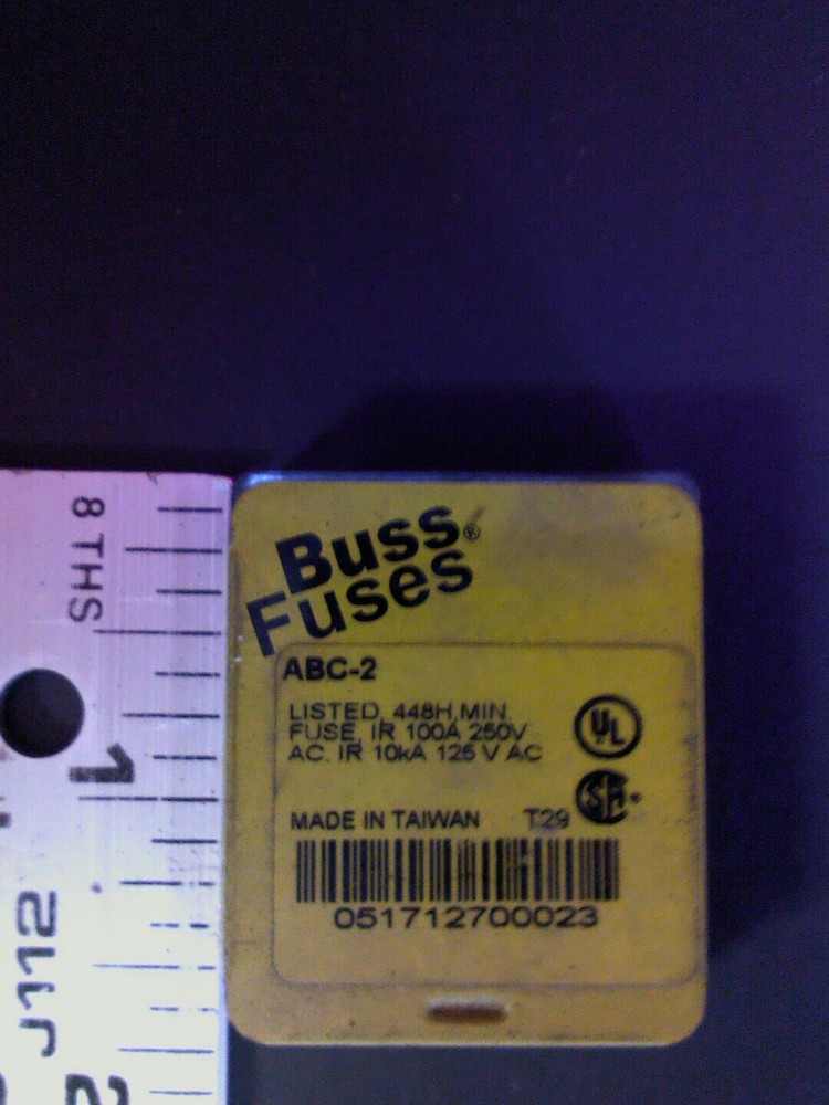 BUSSMANN ABC-2- 2AMP, 250V, CYLINDER FUSES, BOX OF 5