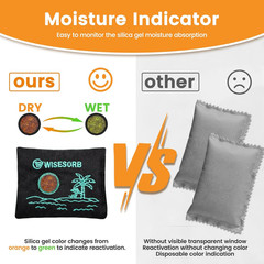500G X 2Pcs Rechargeable Desiccant Packs, Reusable Car Dehumidifier, Microwave R