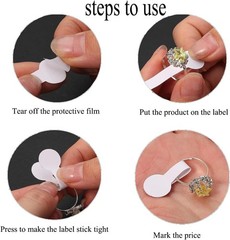 1000PCS Jewelry Price Tags Stickers Blank Self Adhesive Labels for Ring Necklace