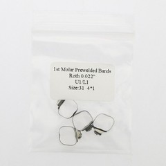 Orthodontic Pre-Welded 1st Molar Bands Roth .022 Buccal Tube Single 29-43+