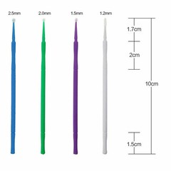 100pcs 4Sizes Dental Microbrush Disposable Applicators Tips Micro Brush Cleaning